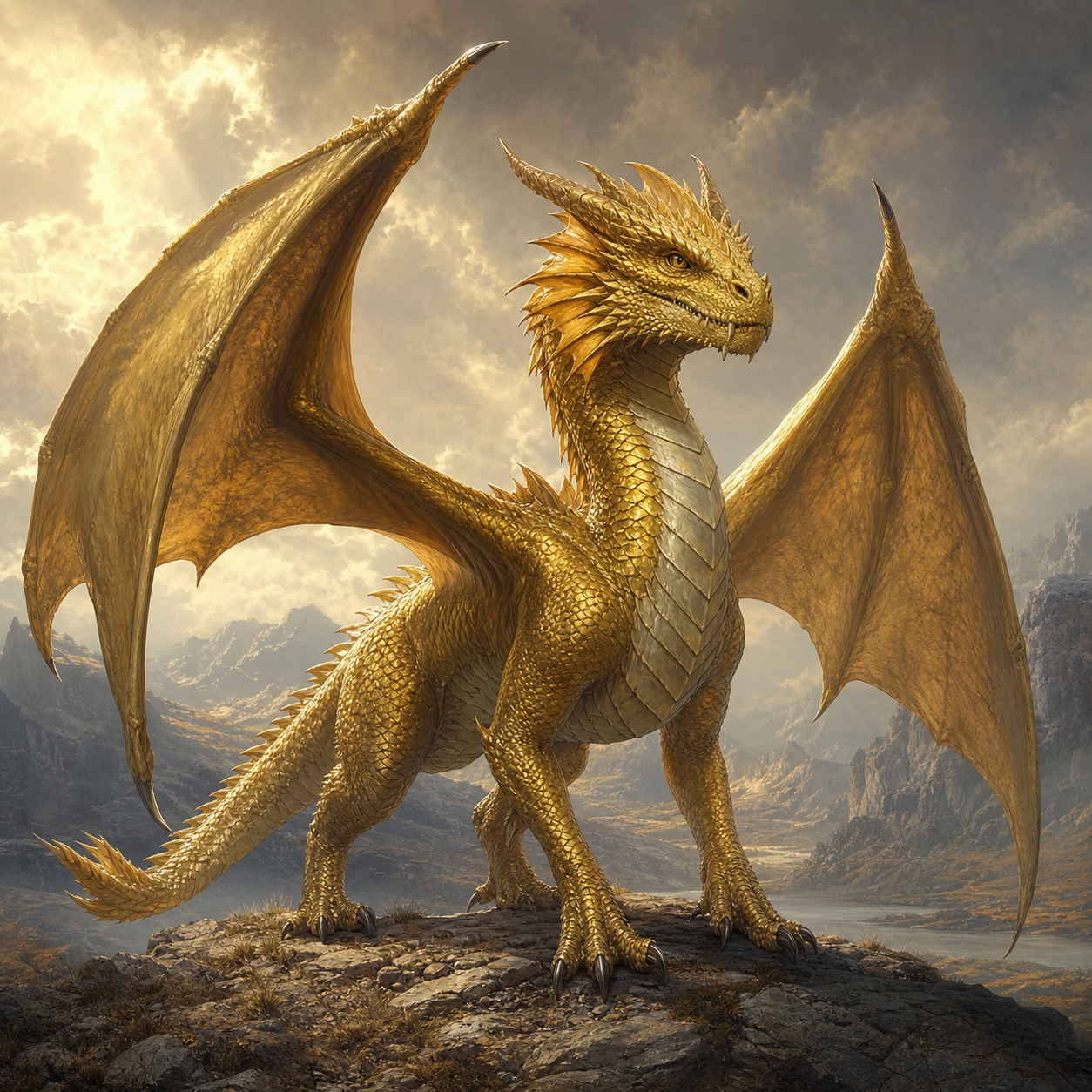 Gold Dragon Wyrmling bestiary portrait