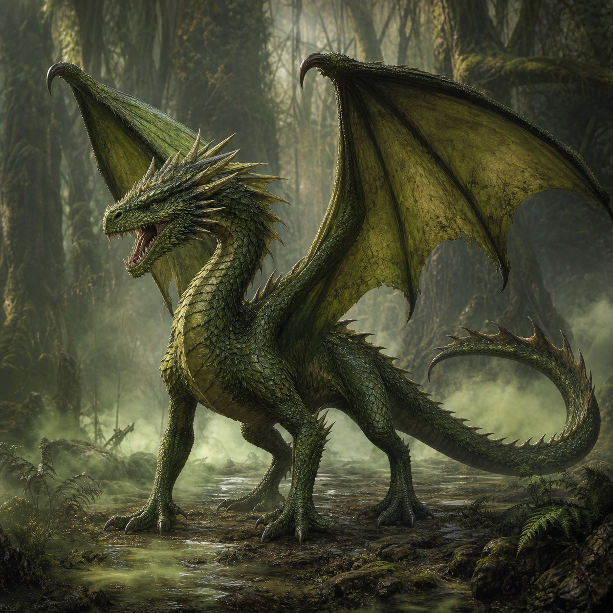 Green Dragon Wyrmling bestiary portrait