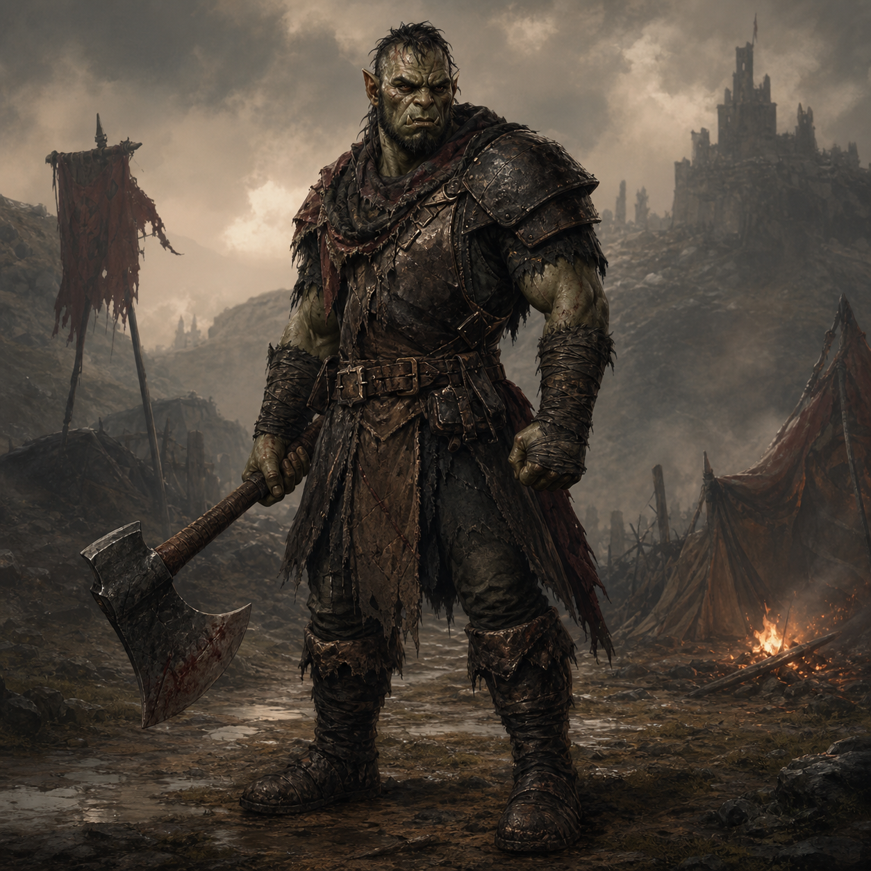Half-Orc bestiary portrait