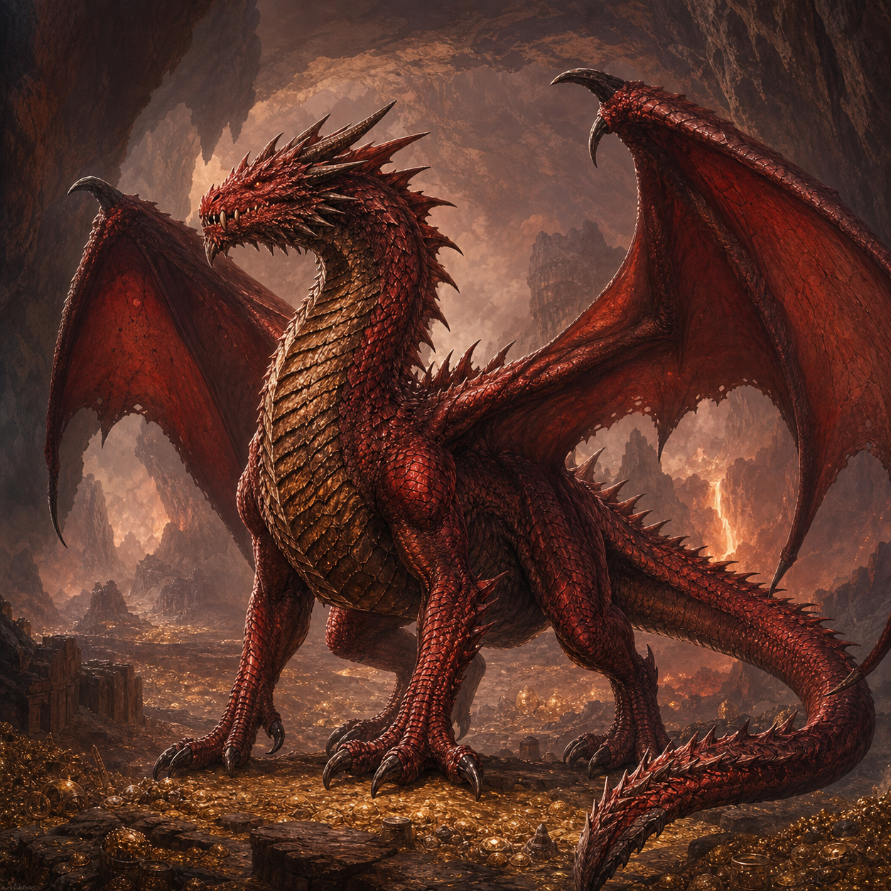 Adult Red Dragon bestiary portrait