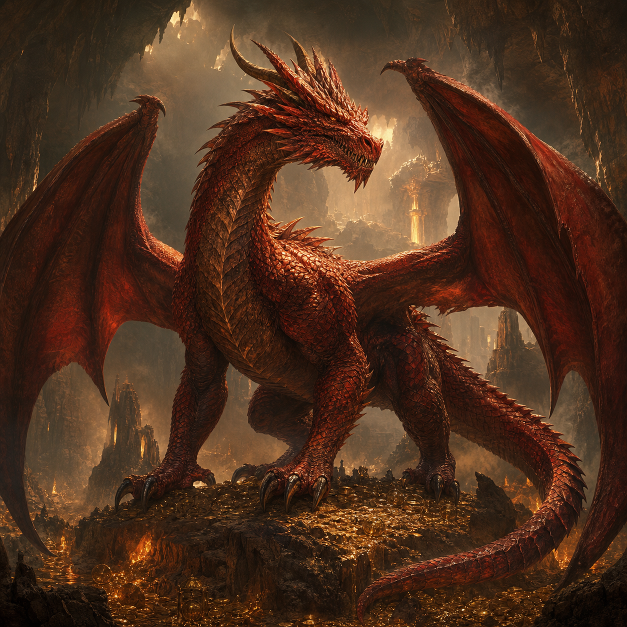 Ancient Red Dragon bestiary portrait