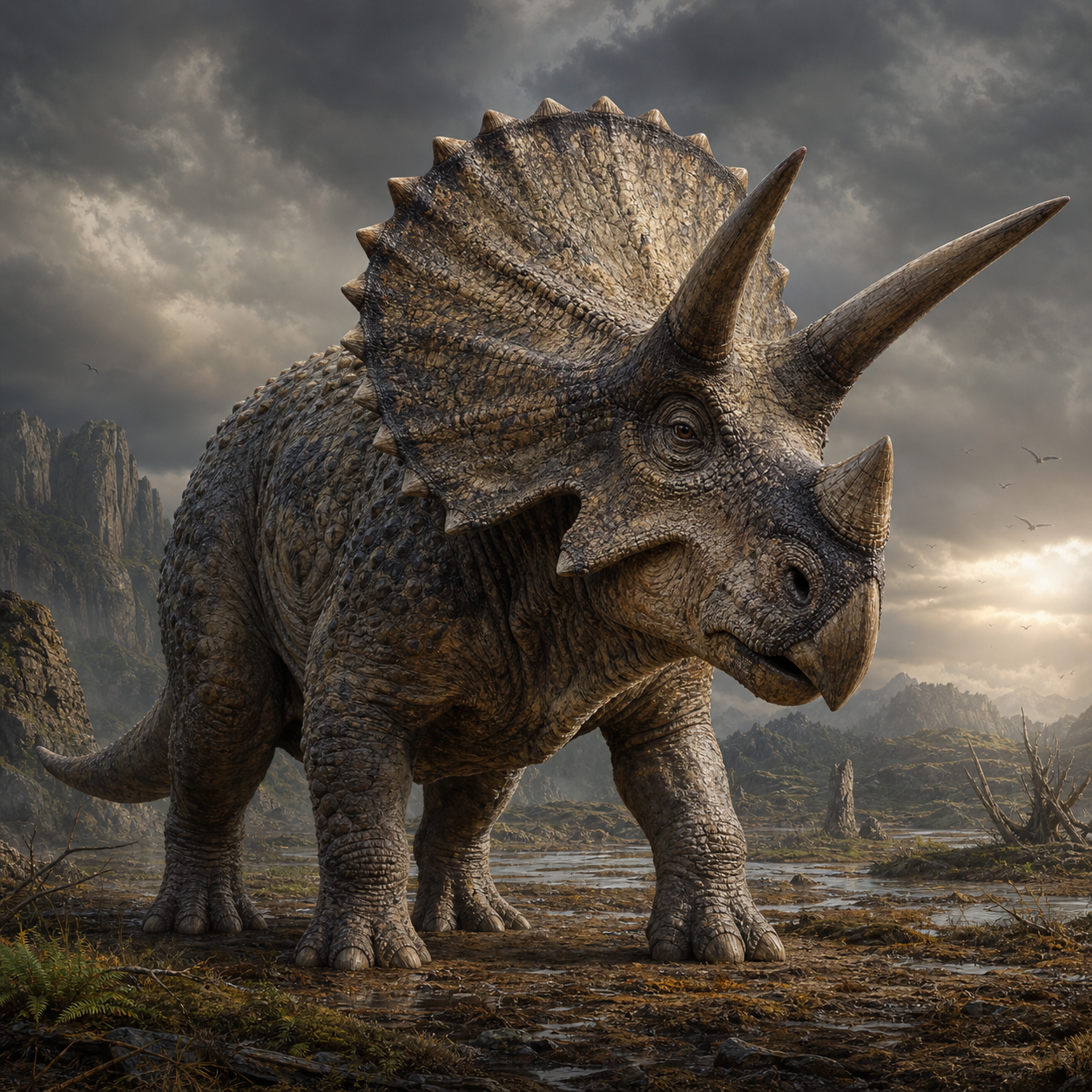 Triceratops bestiary portrait