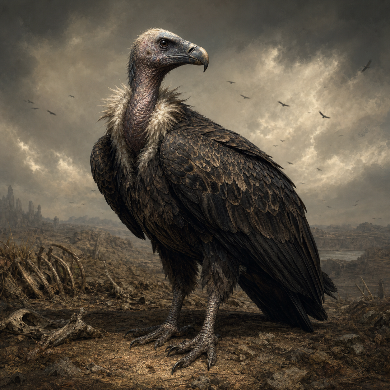 Vulture bestiary portrait