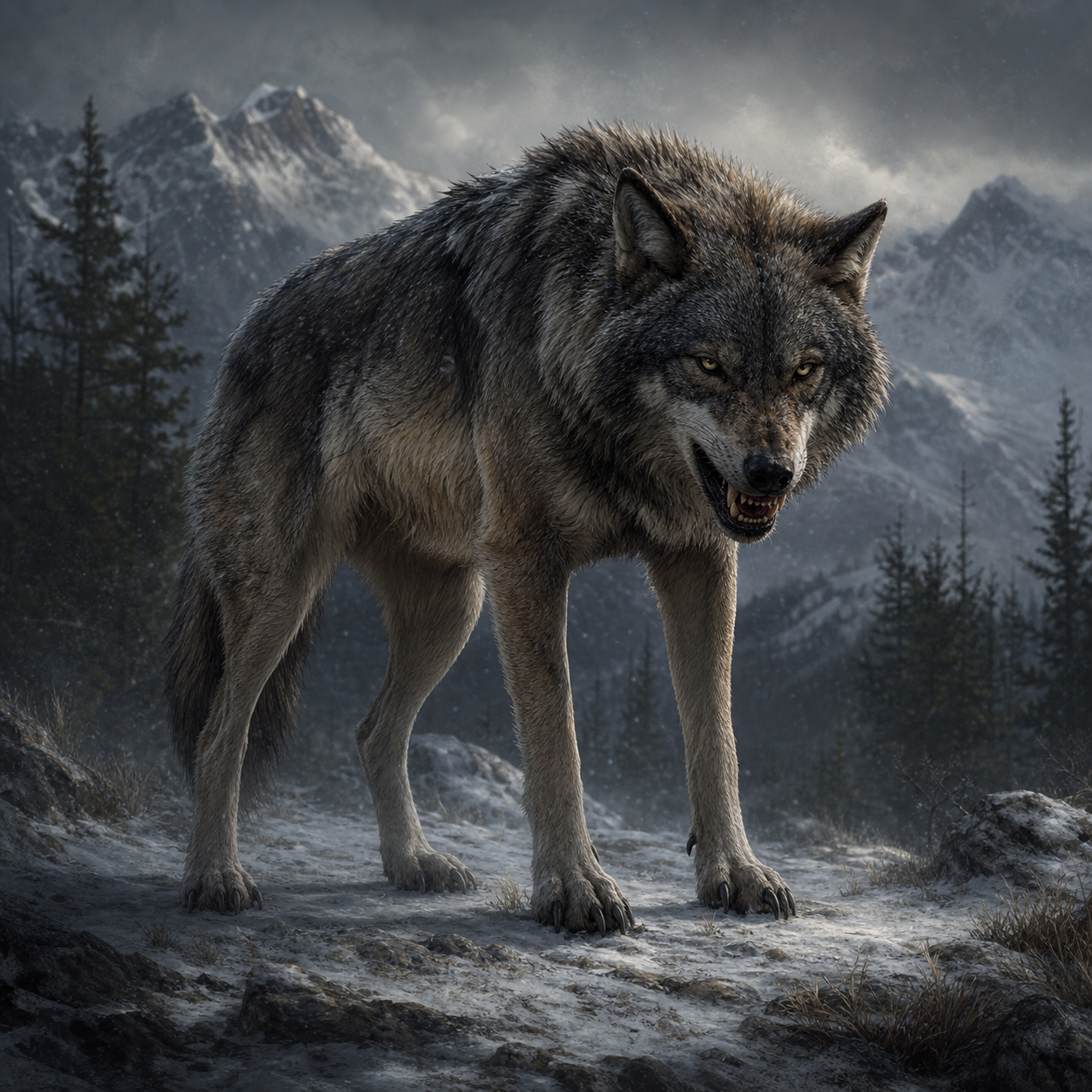 Wolf bestiary portrait