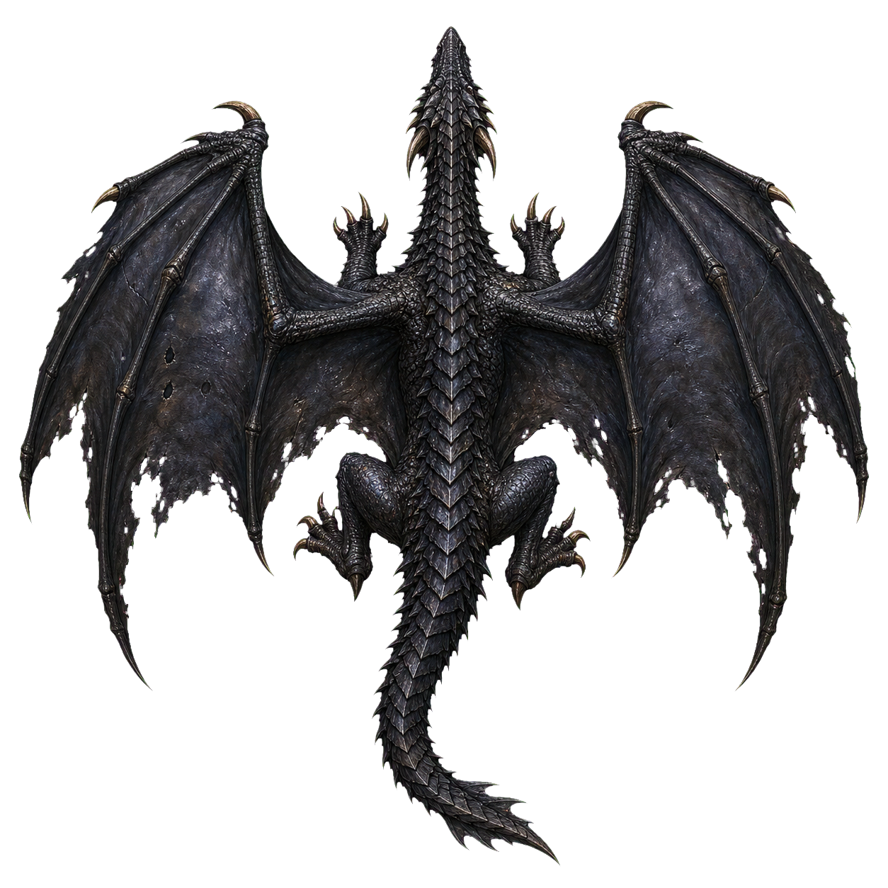 Adult Black Dragon top-down encounter token