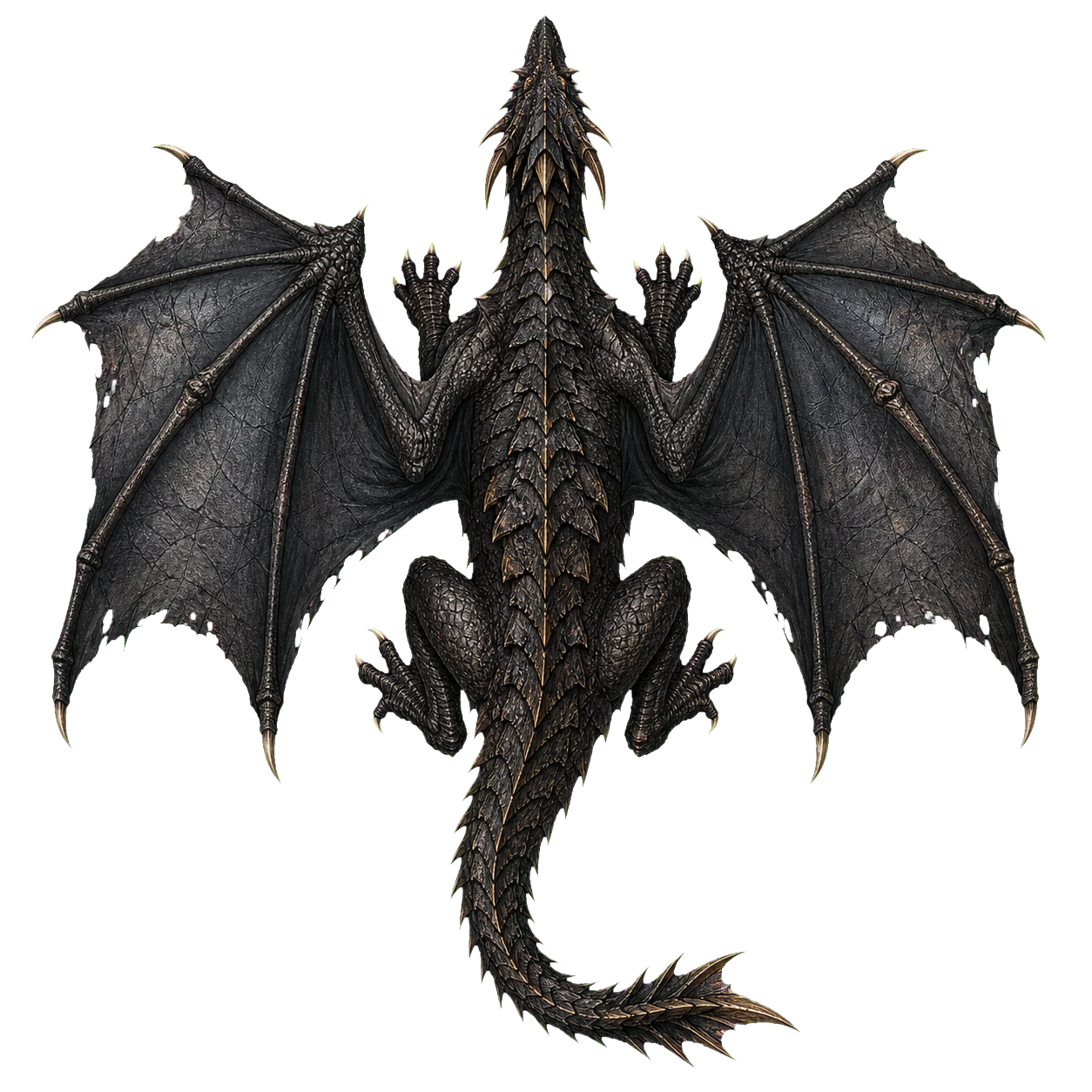 Ancient Black Dragon top-down encounter token