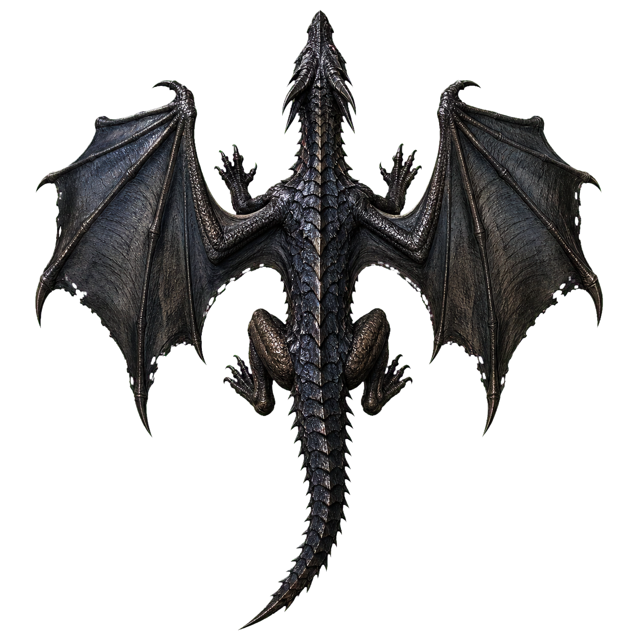 Black Dragon Wyrmling top-down encounter token