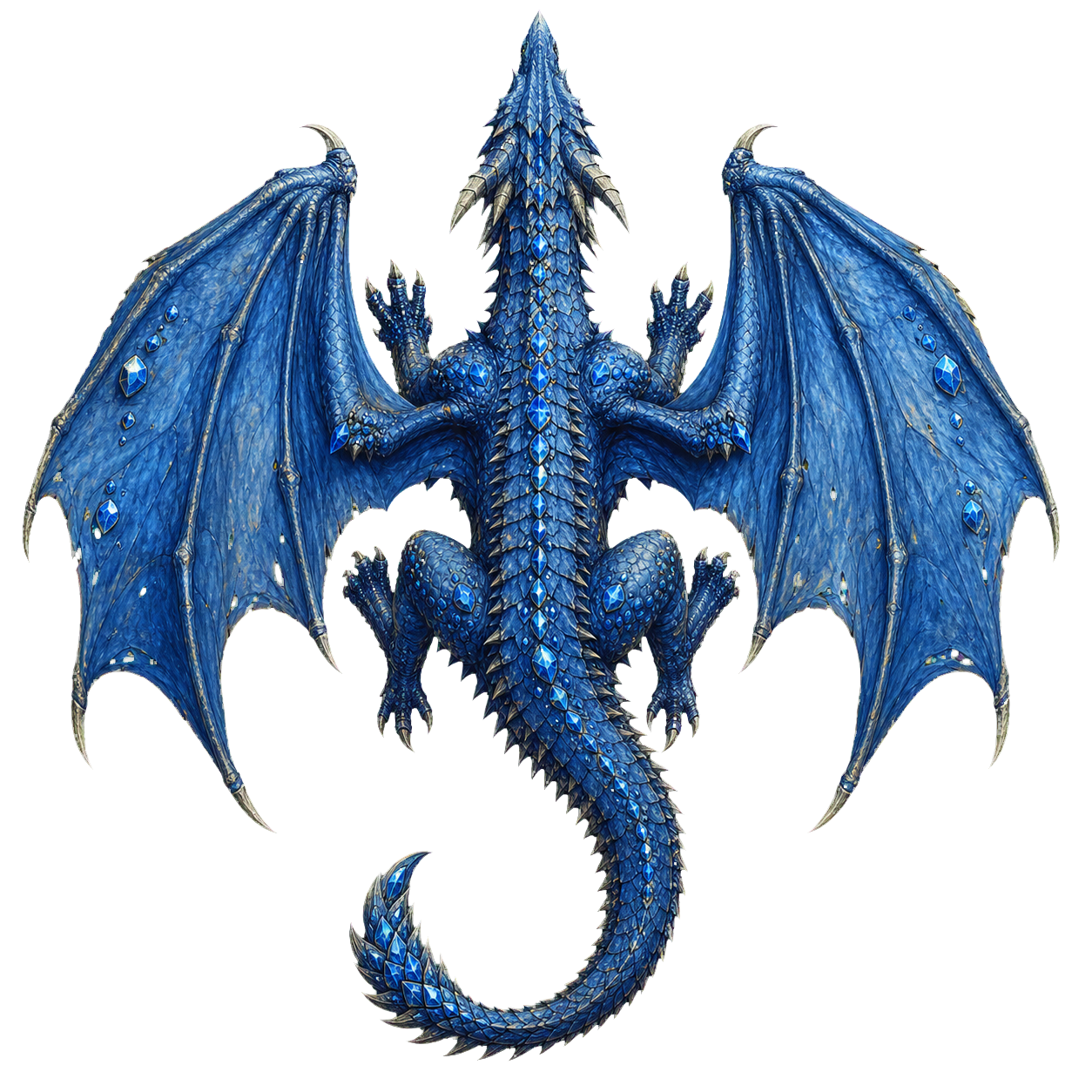 Ancient Blue Dragon top-down encounter token