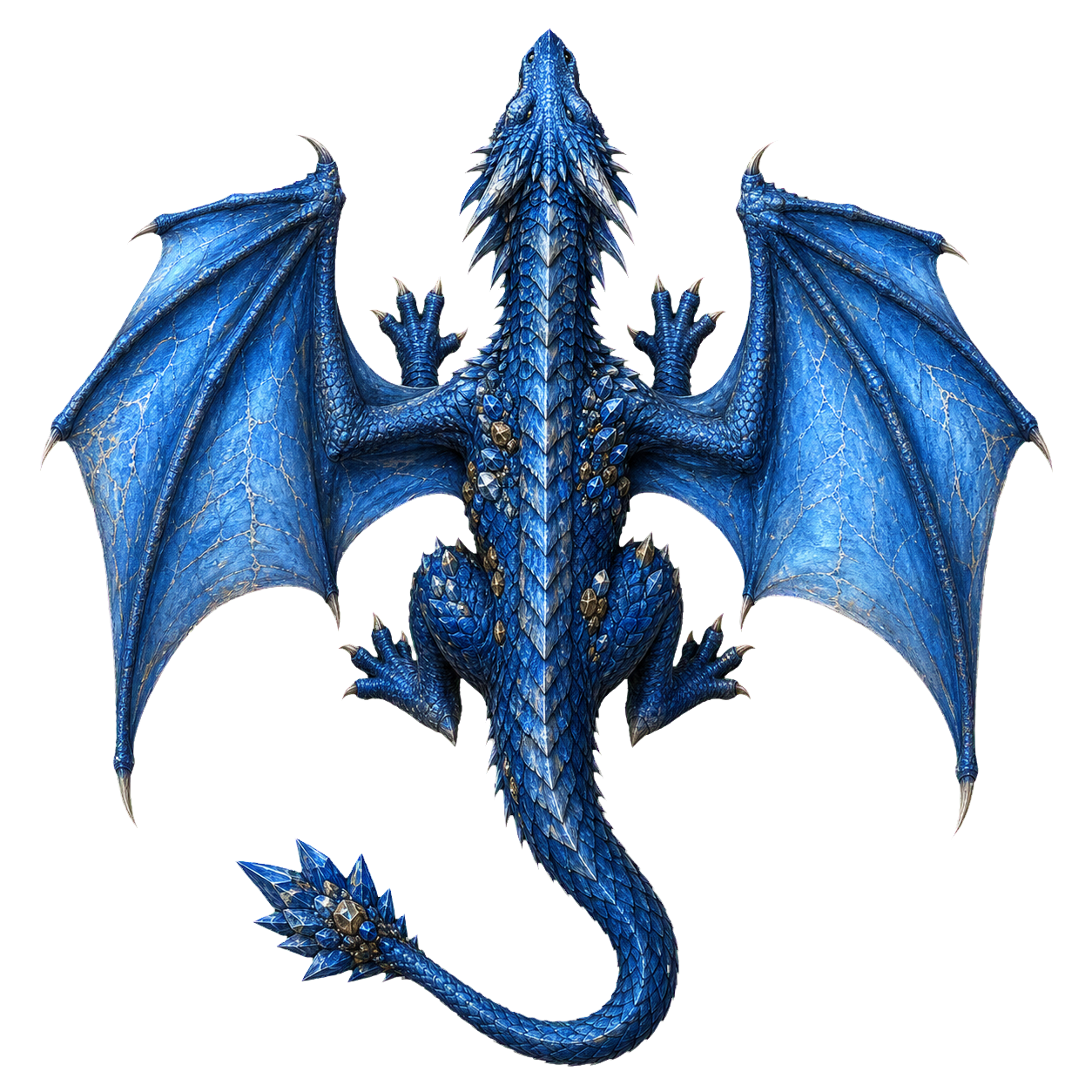 Blue Dragon Wyrmling top-down encounter token