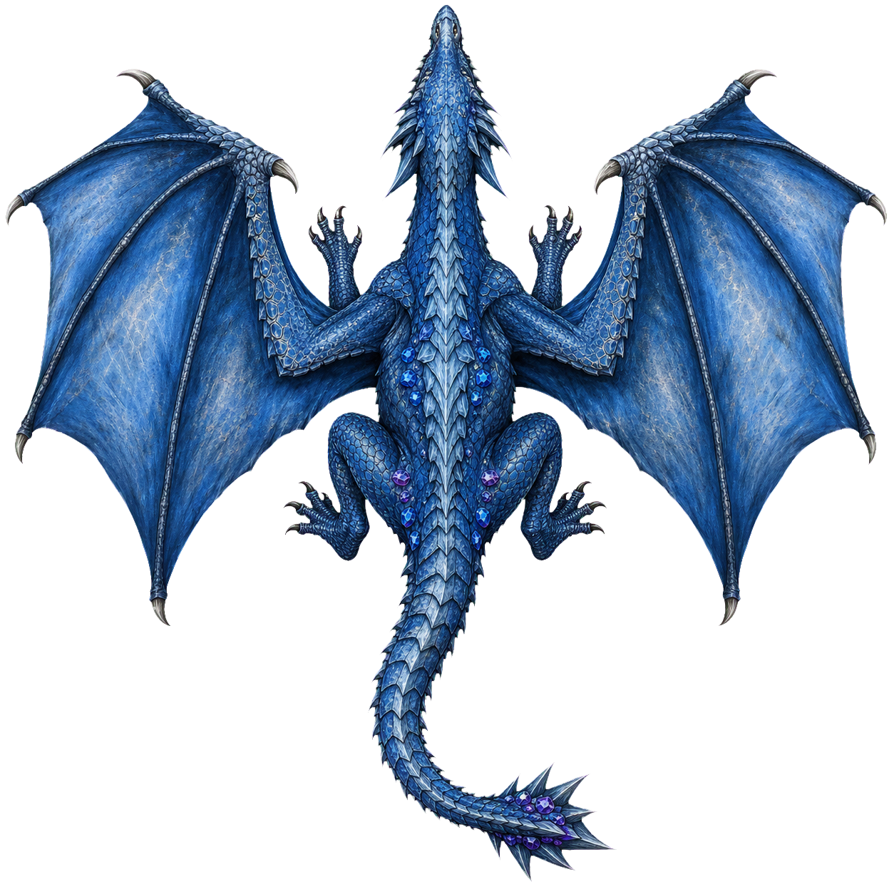 Young Blue Dragon top-down encounter token