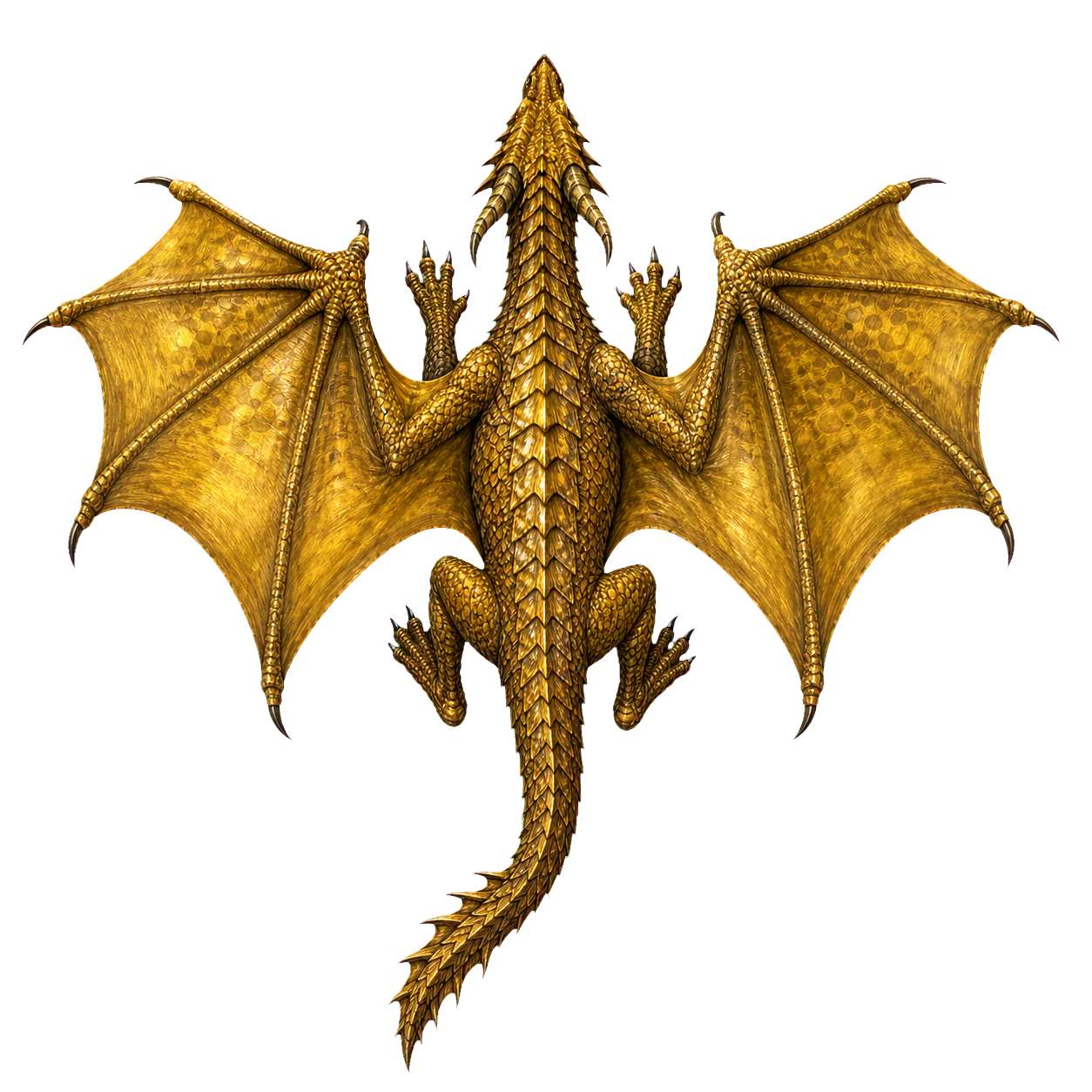 Brass Dragon Wyrmling top-down encounter token