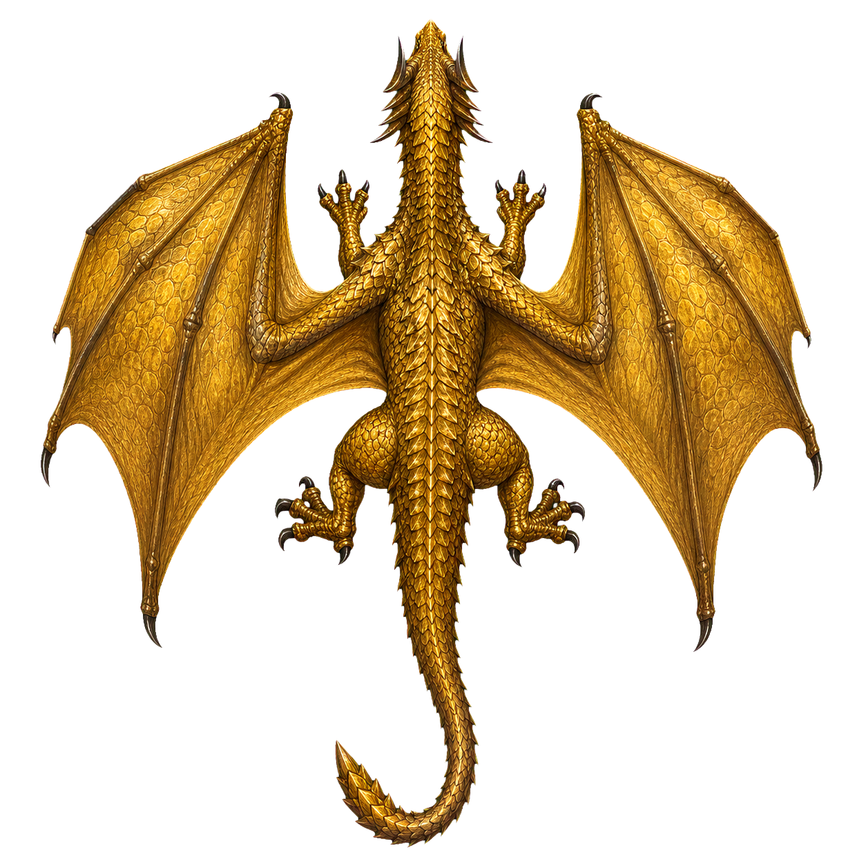 Young Brass Dragon top-down encounter token