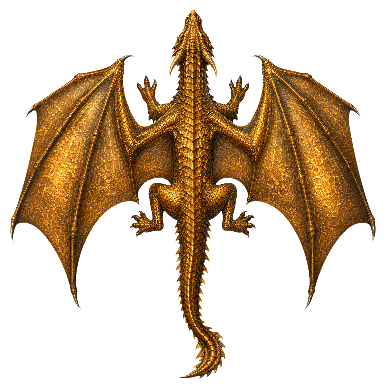 Adult Bronze Dragon top-down encounter token