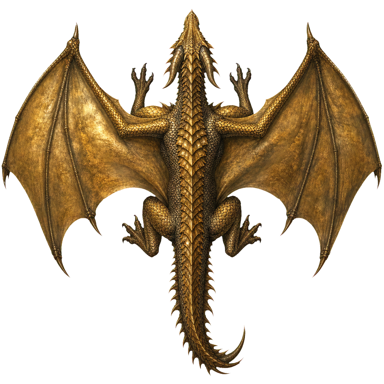 Ancient Bronze Dragon top-down encounter token