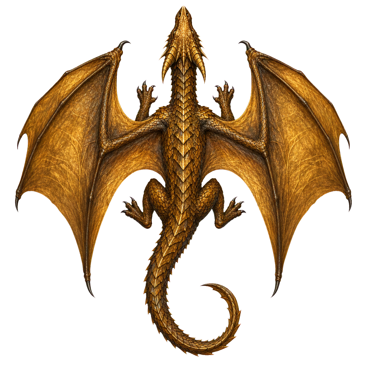 Bronze Dragon Wyrmling top-down encounter token
