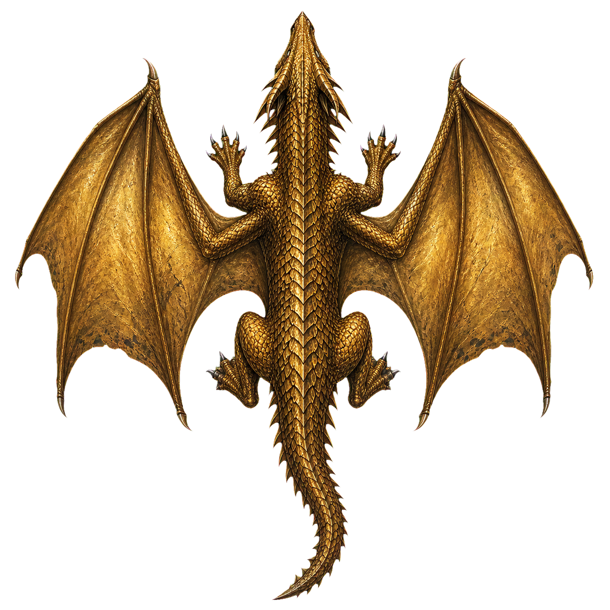 Young Bronze Dragon top-down encounter token
