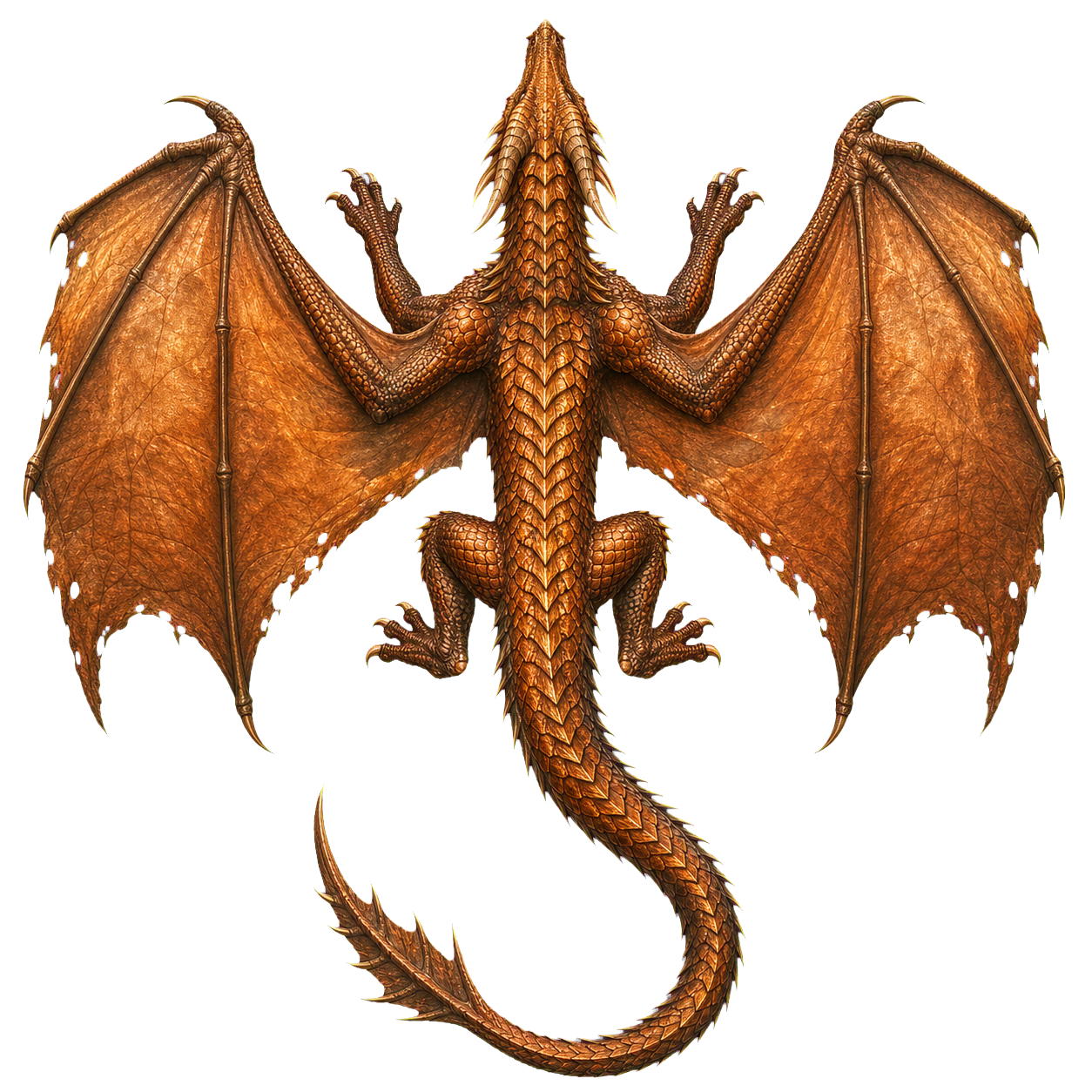 Ancient Copper Dragon top-down encounter token