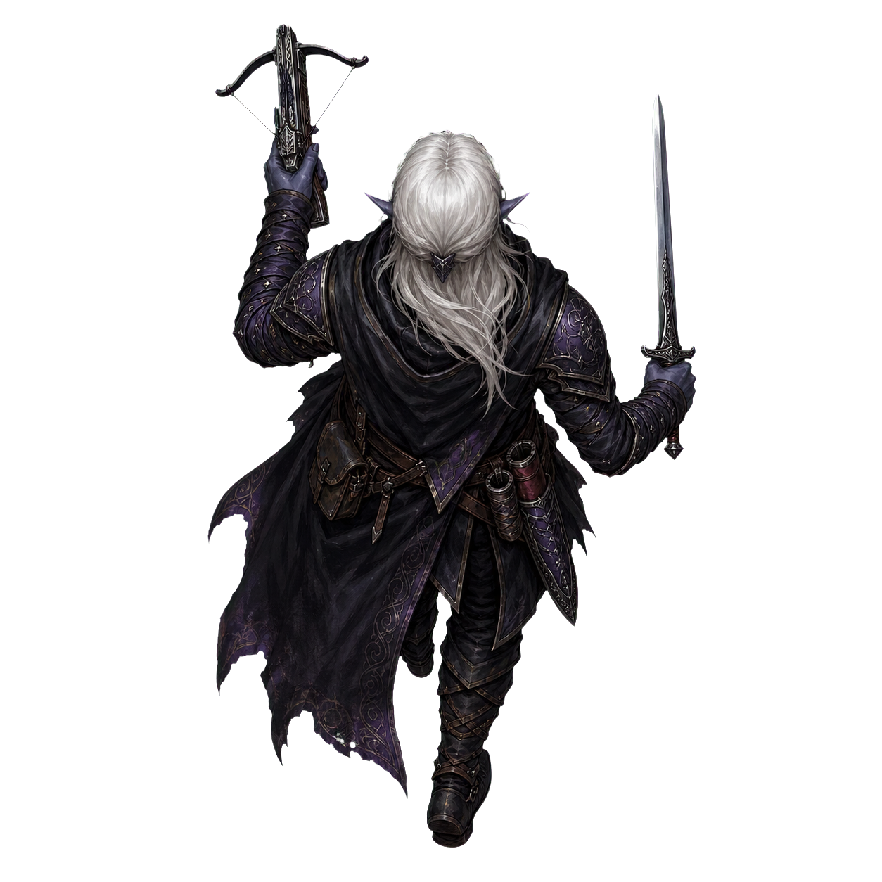 Drow top-down encounter token