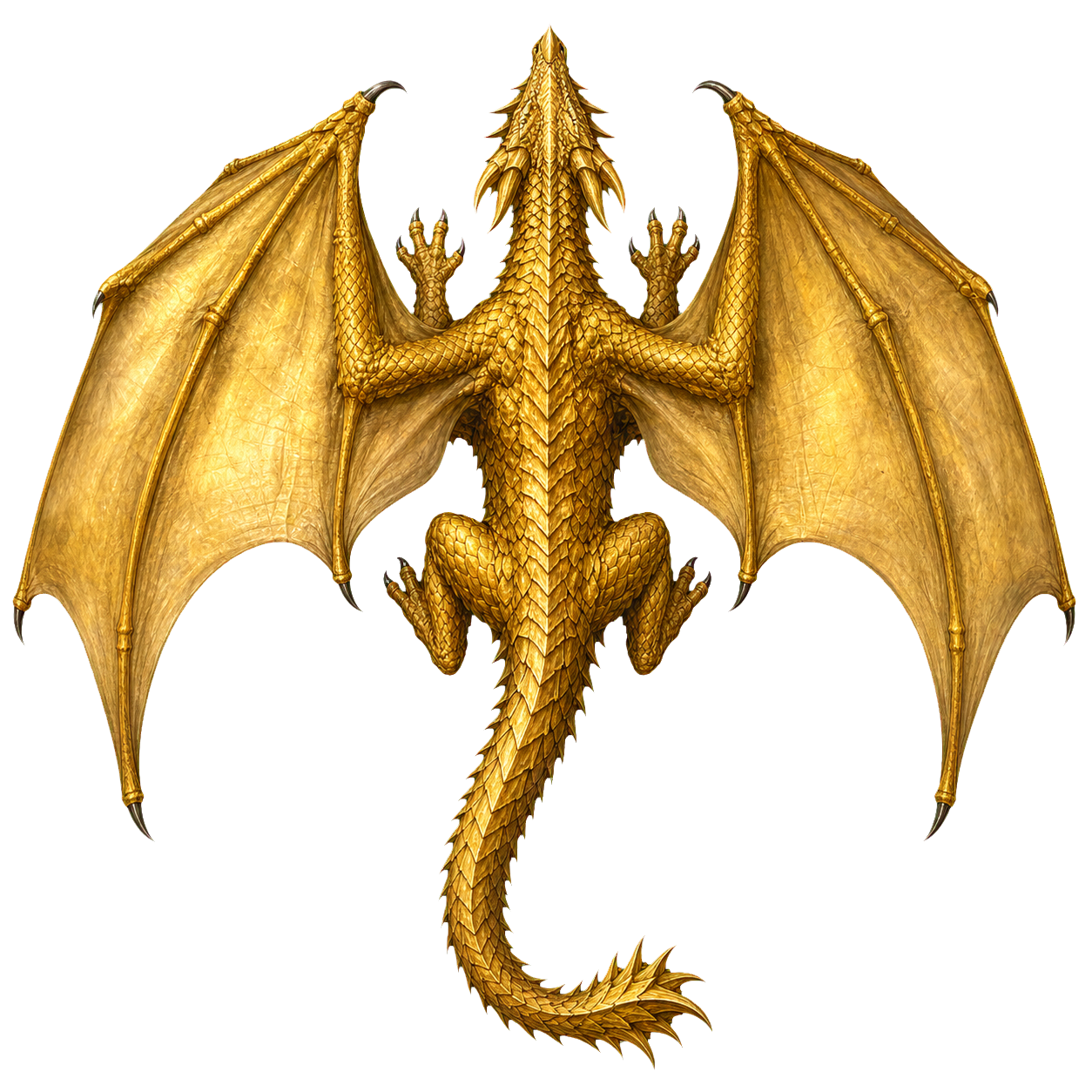 Ancient Gold Dragon top-down encounter token
