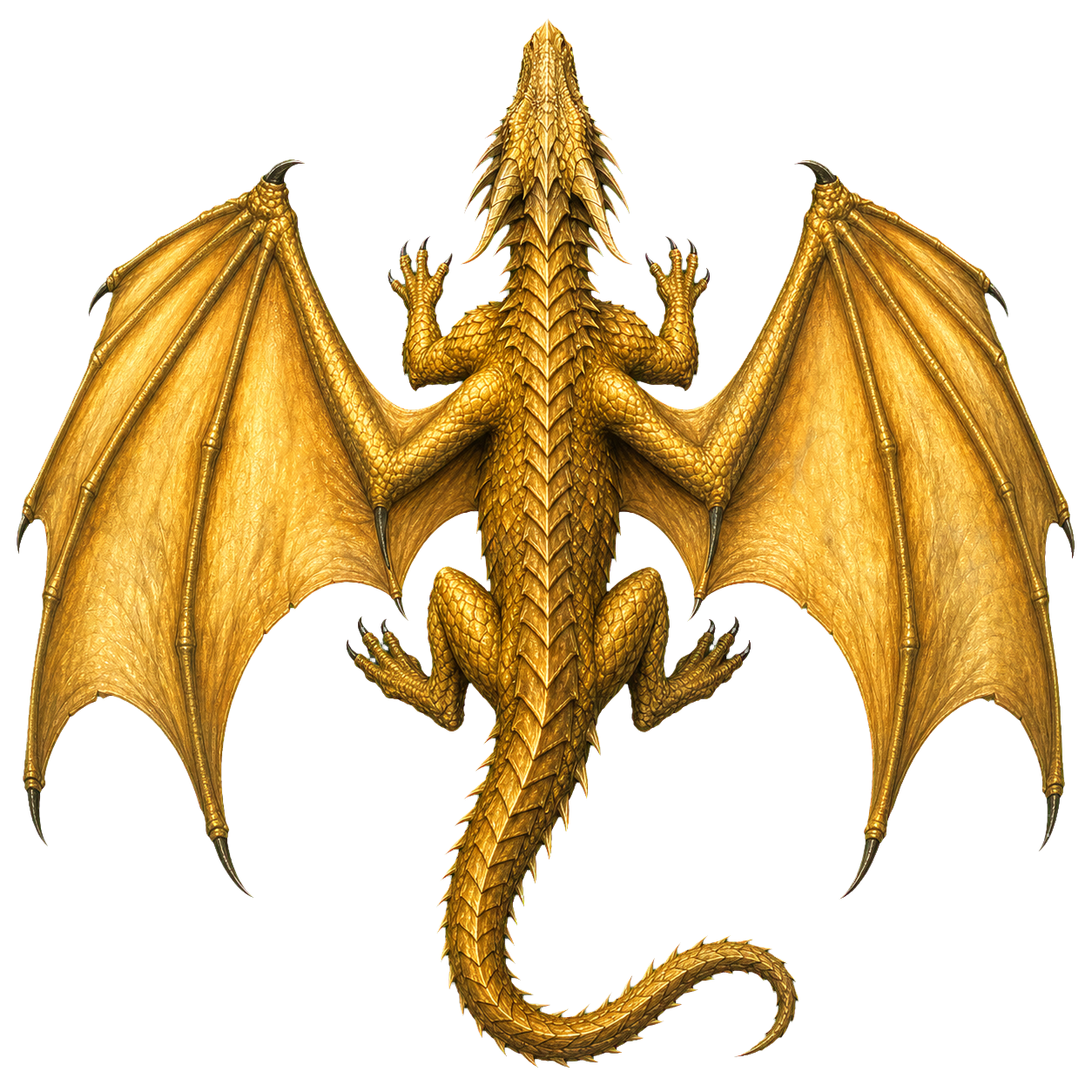 Gold Dragon Wyrmling top-down encounter token