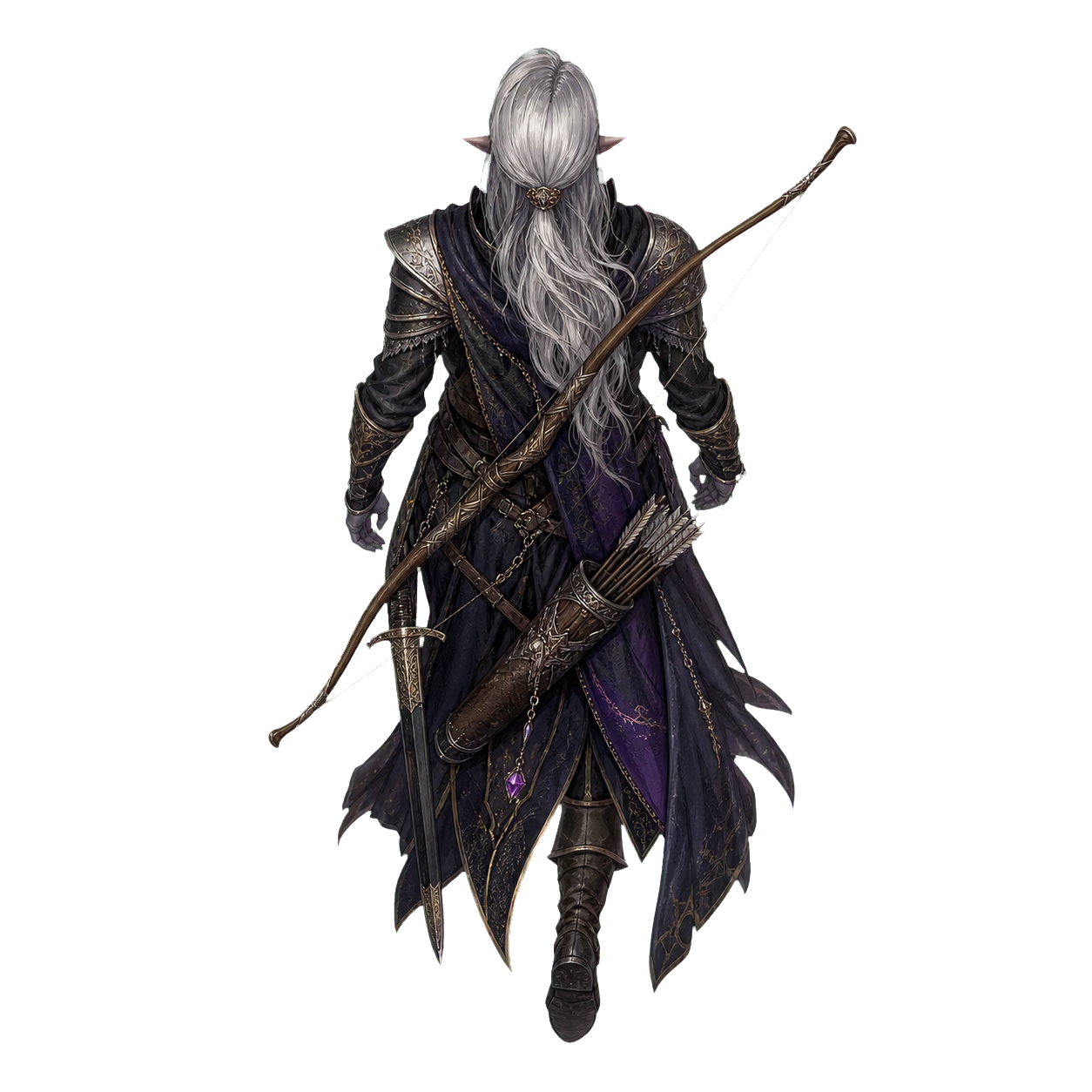 Gray Elf top-down encounter token