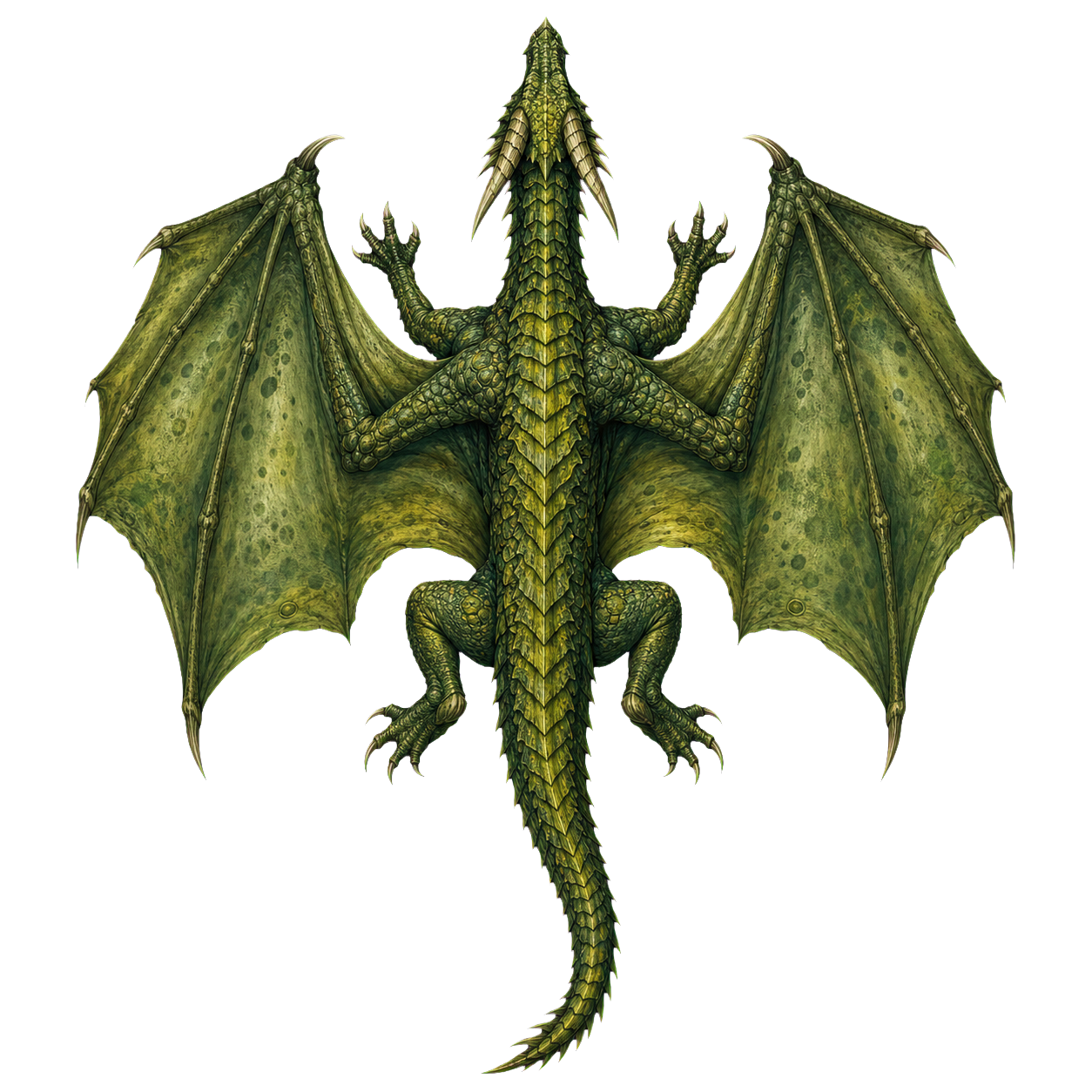 Adult Green Dragon top-down encounter token