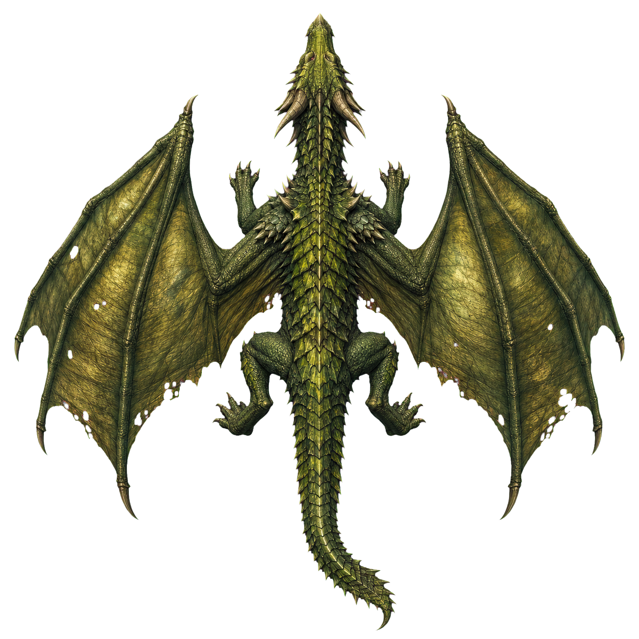 Ancient Green Dragon top-down encounter token