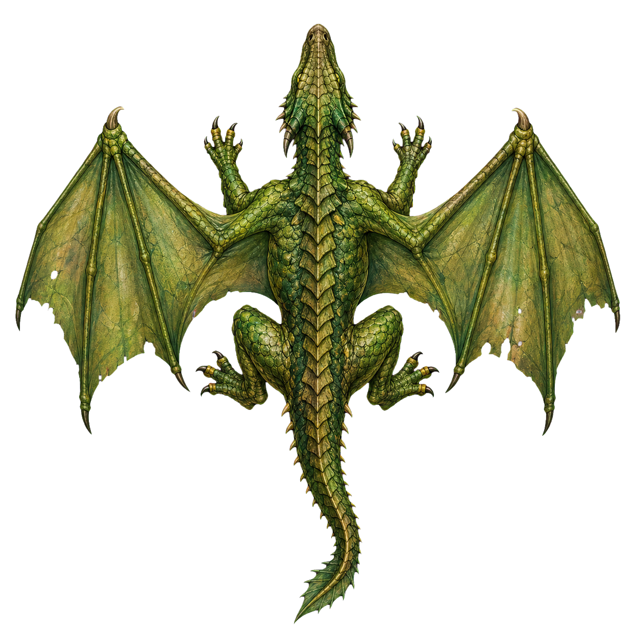 Green Dragon Wyrmling top-down encounter token
