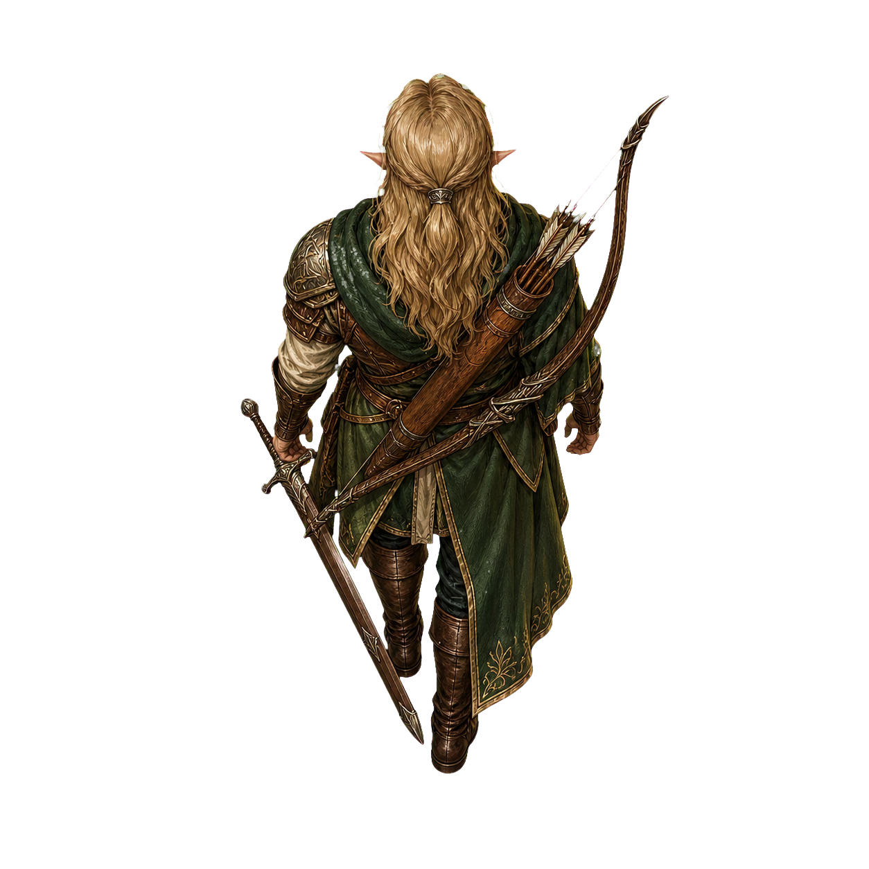 Half-Elf top-down encounter token