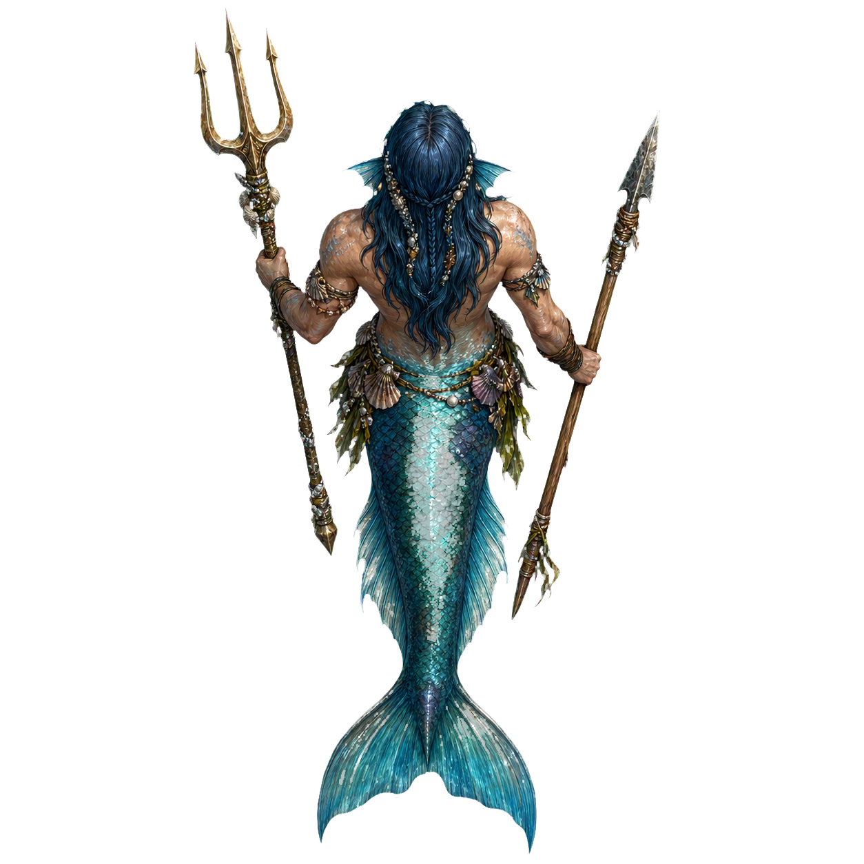 Merfolk top-down encounter token