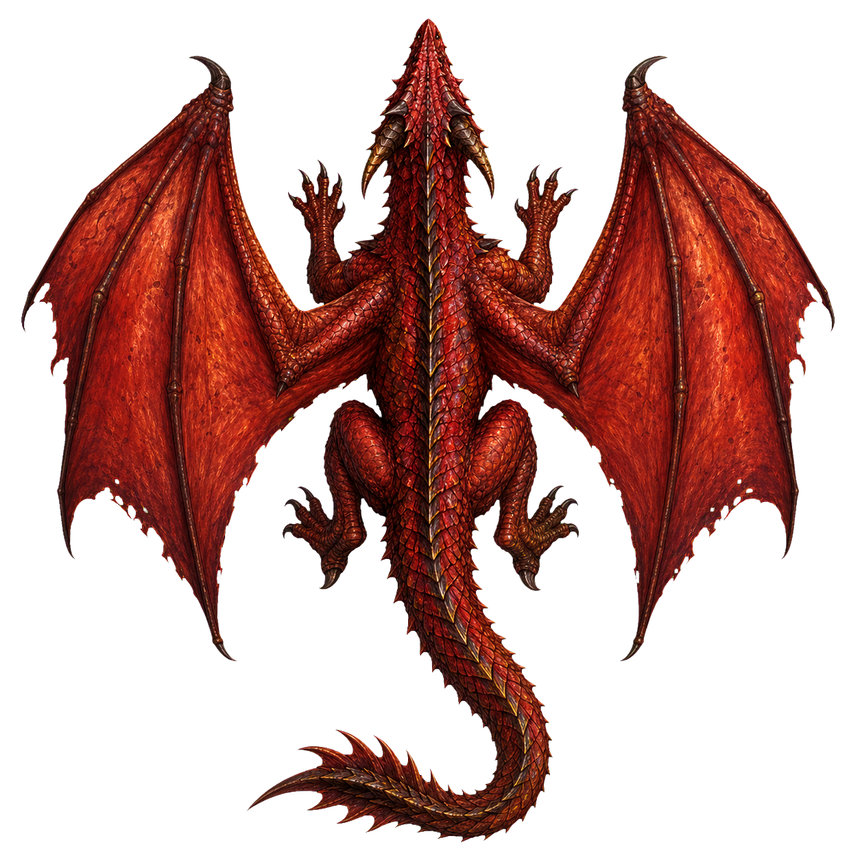 Adult Red Dragon top-down encounter token