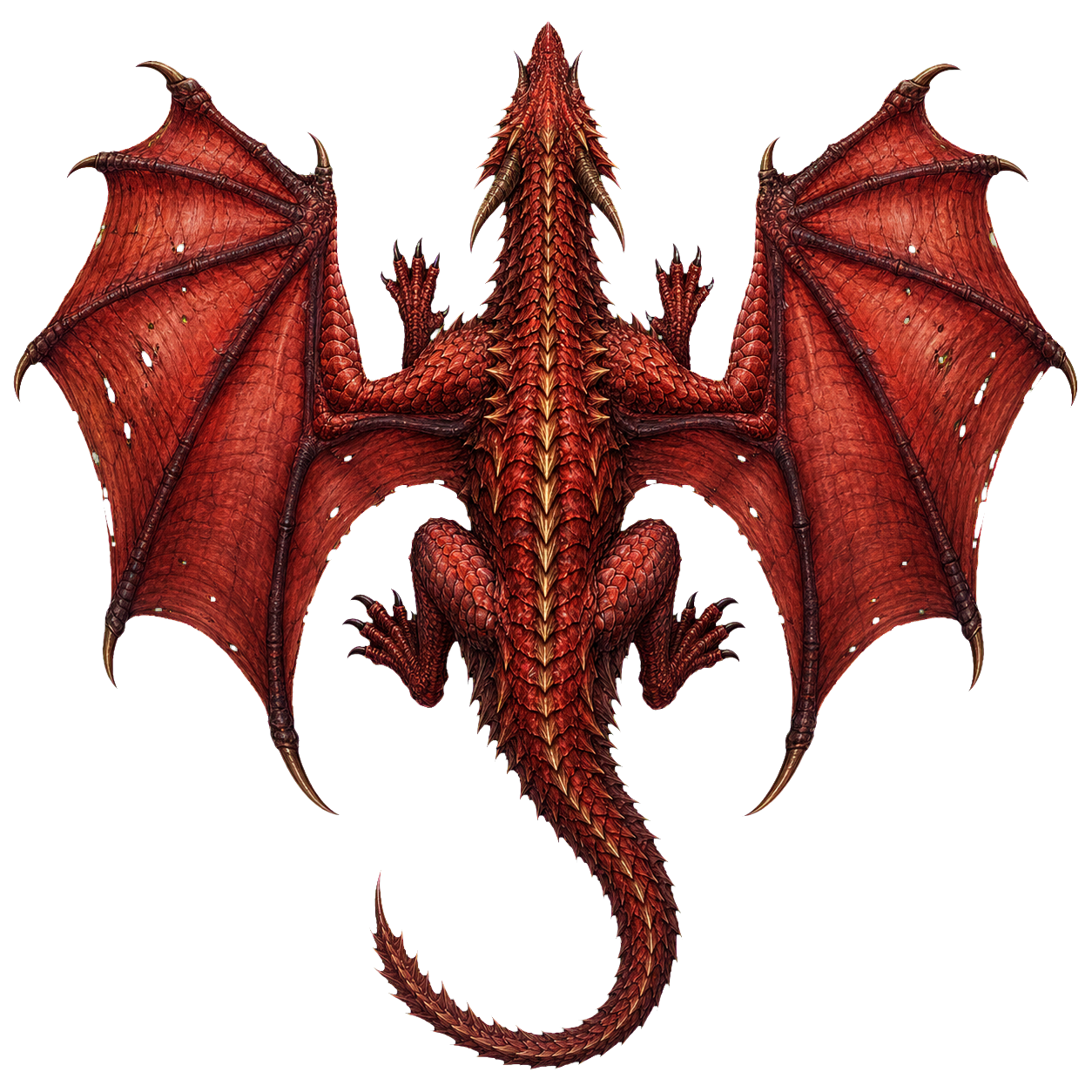 Ancient Red Dragon top-down encounter token