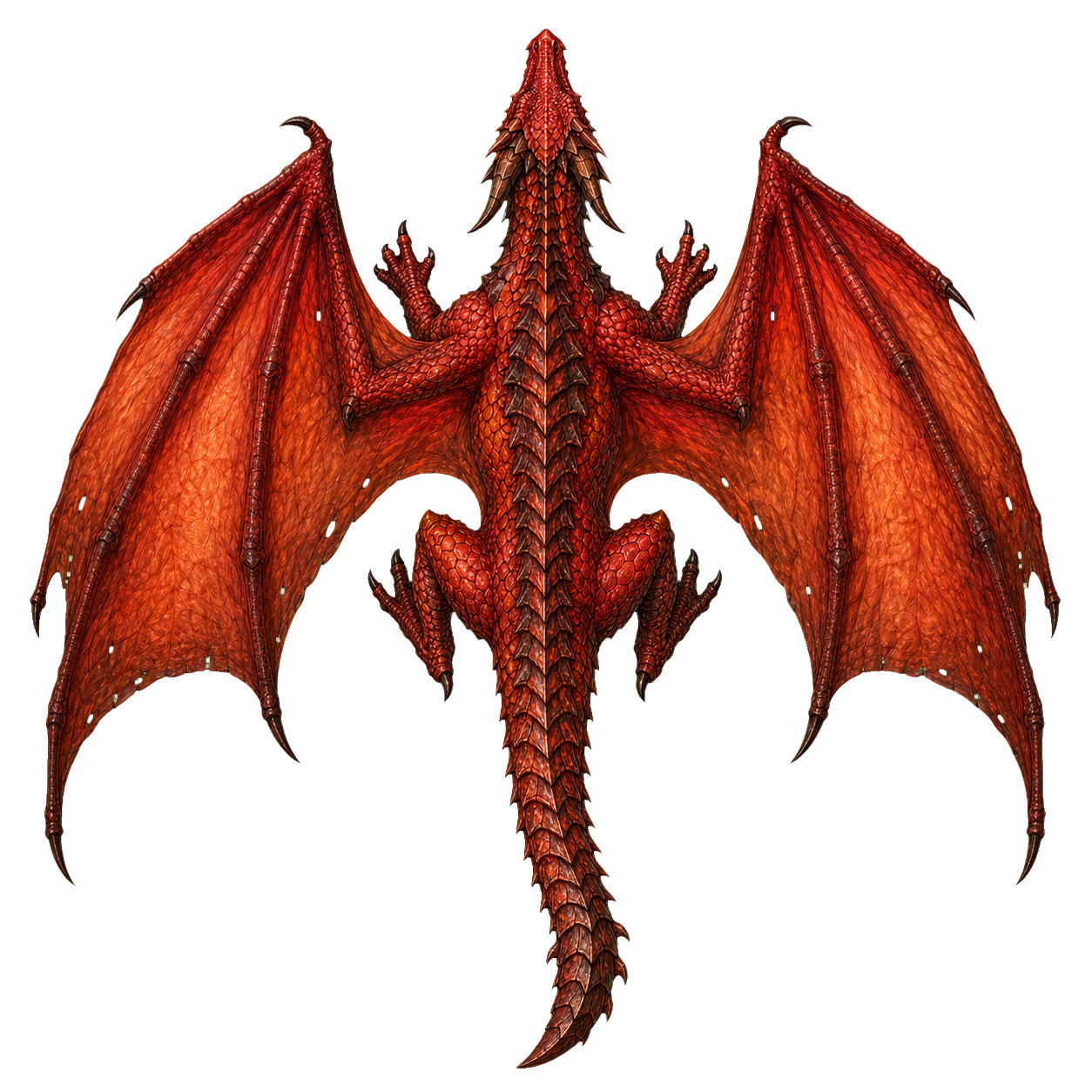 Young Red Dragon top-down encounter token