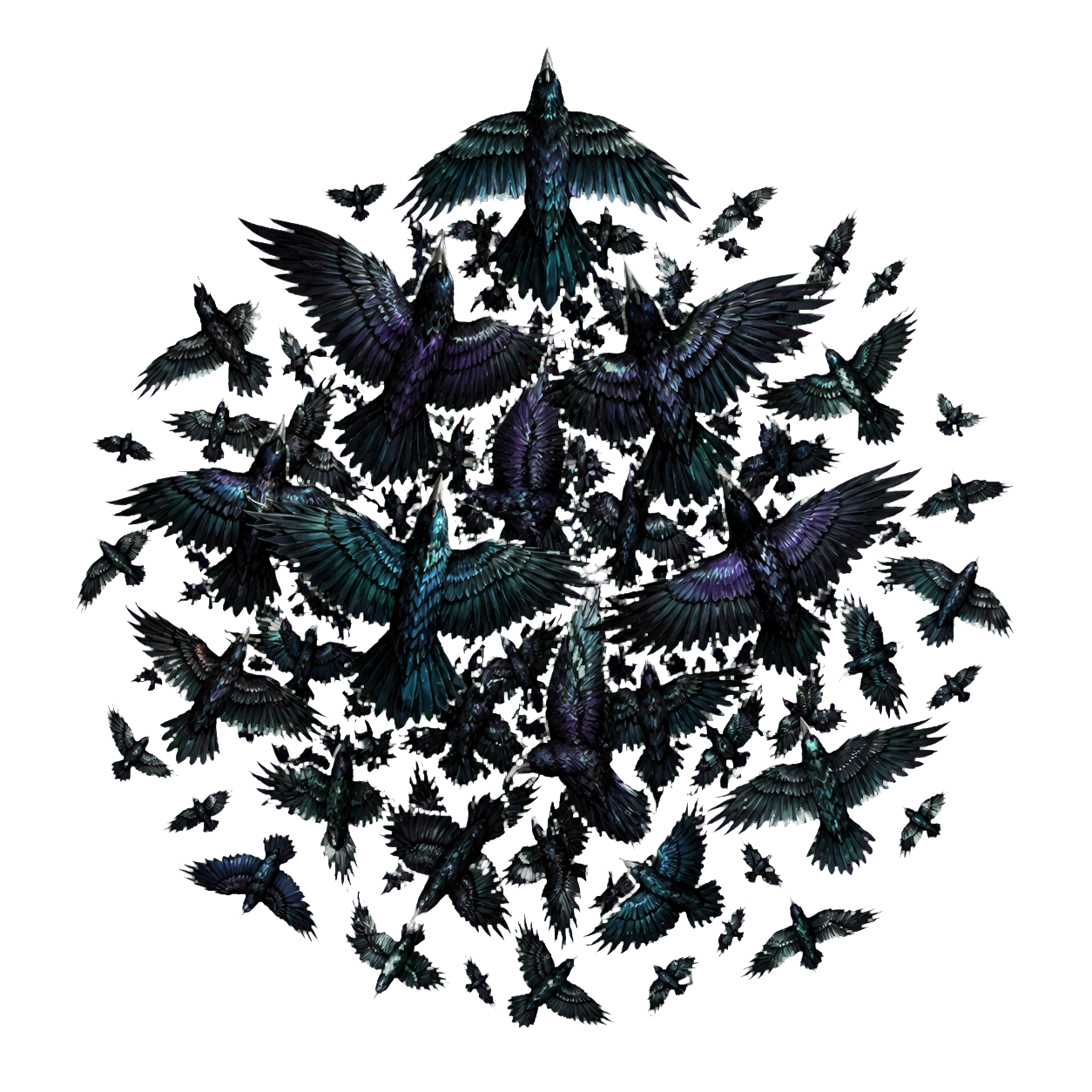 Swarm of Ravens top-down encounter token