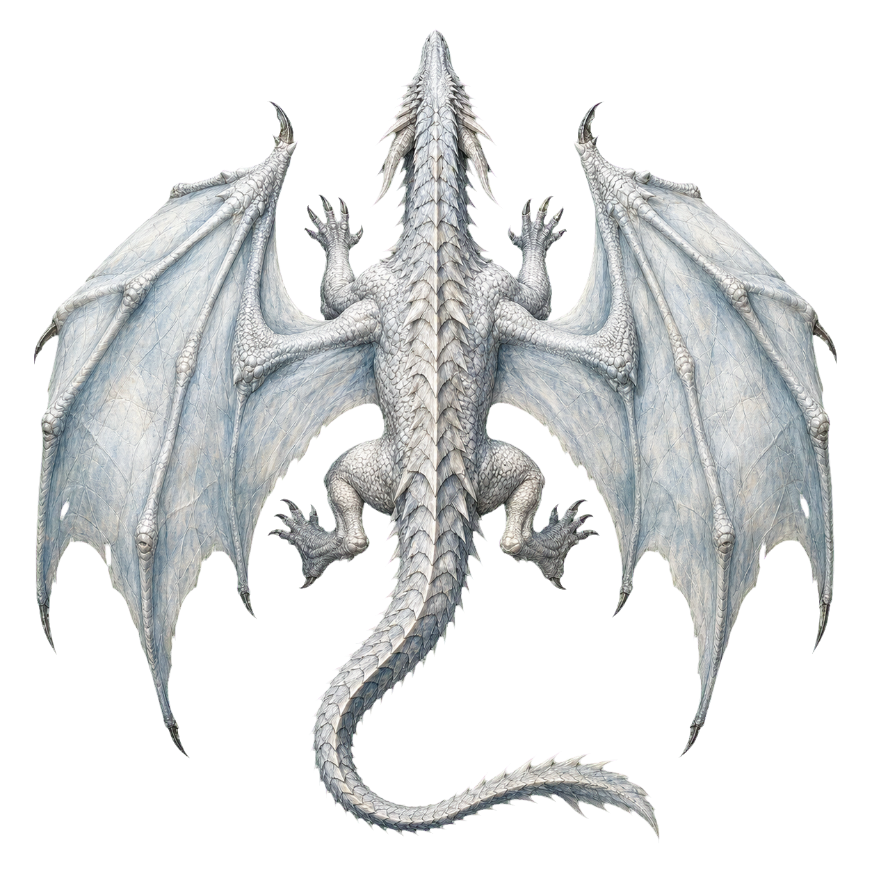 Ancient White Dragon top-down encounter token
