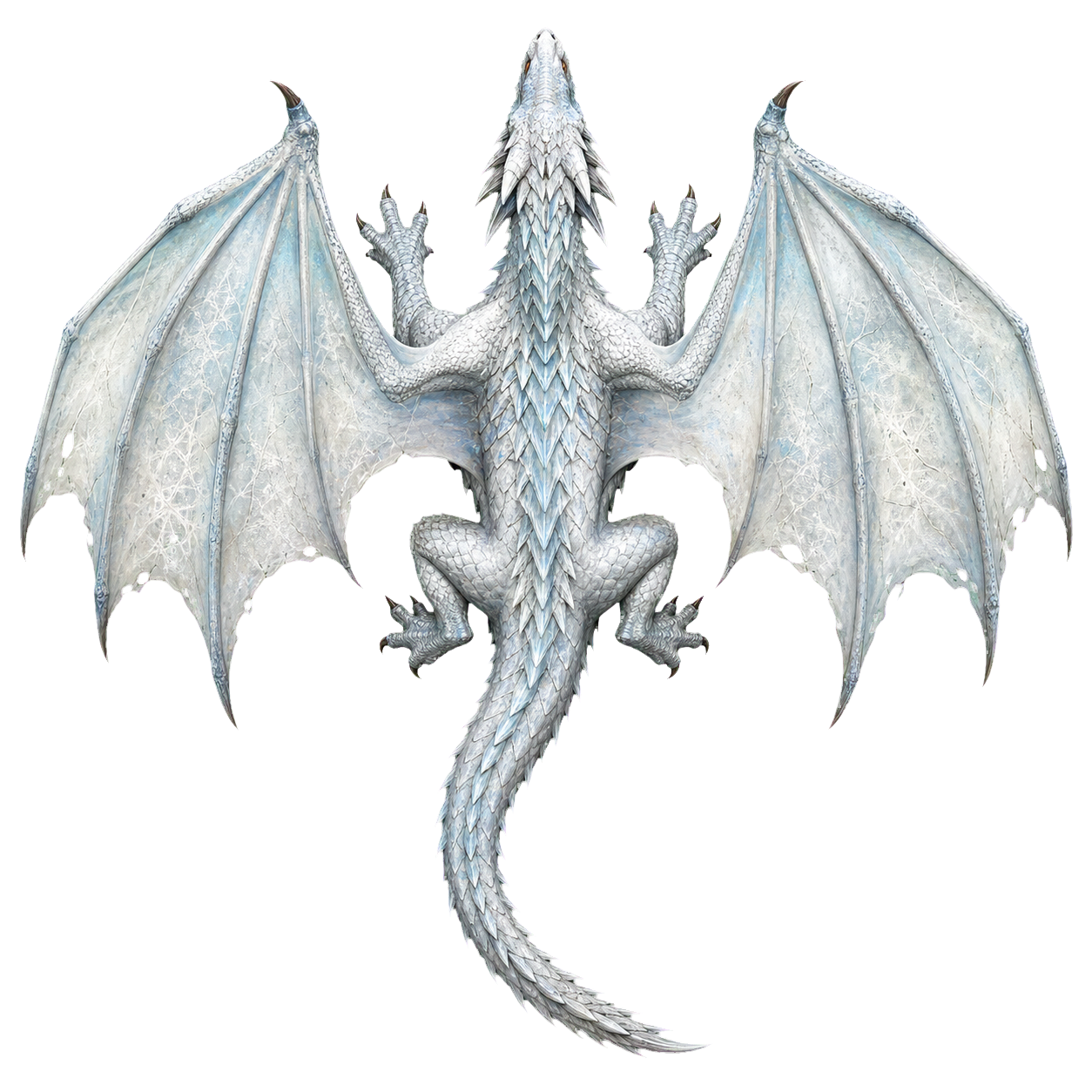 White Dragon Wyrmling top-down encounter token